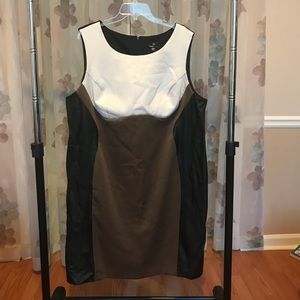 Black, Brown and White dress.